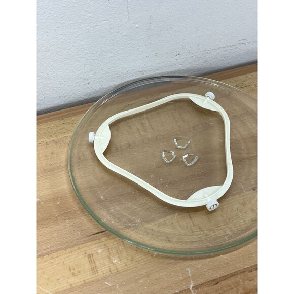 Whirlpool Microwave Glass Turntable Plate Tray w/ Support Ring For UMV1160CW - Picture 3 of 11